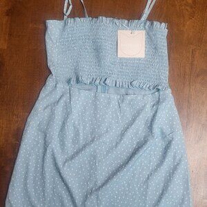 Kitenish ~ Sz M ~ Polka Dot Mini Dress W/ Peek a Boo Accent ~ NWT
